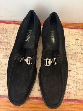 Stacy Adams Black Suede Loafers - Size 9M - Like New